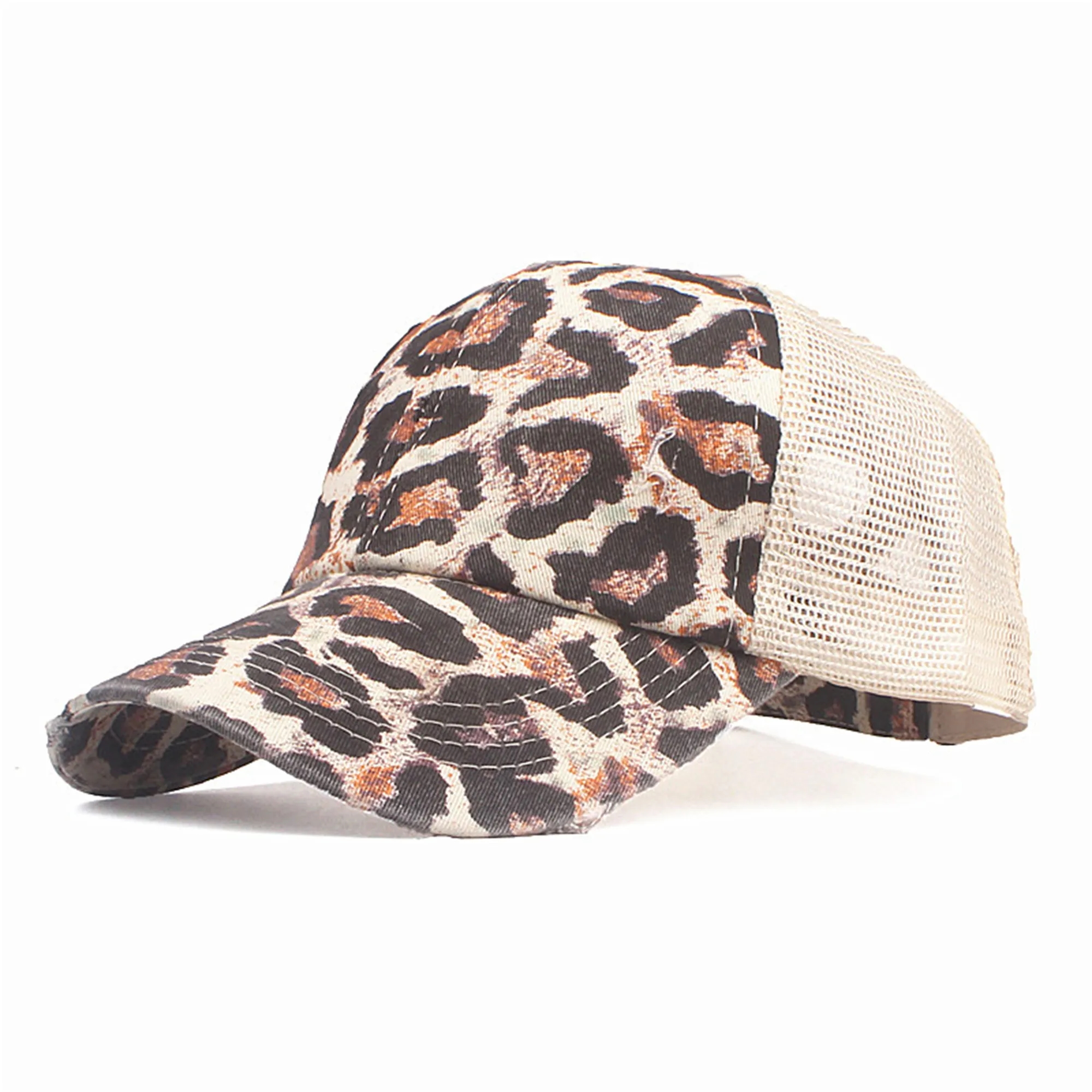 Washed Cotton Ponytail Baseball Cap 11