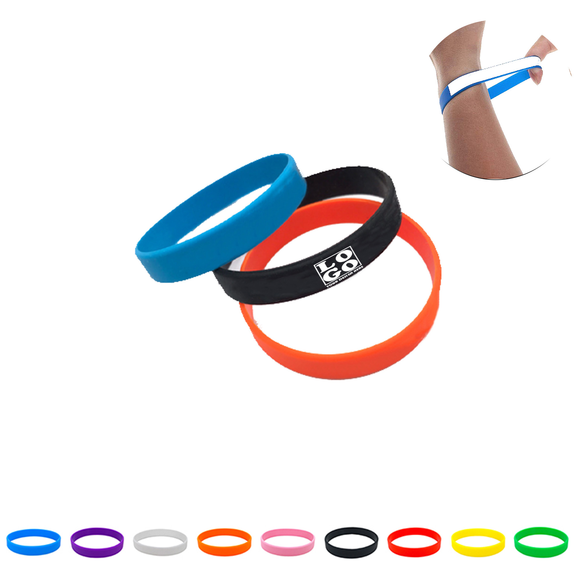Multi-Color Silicone Sports Wristband for Fitness & Activity 2
