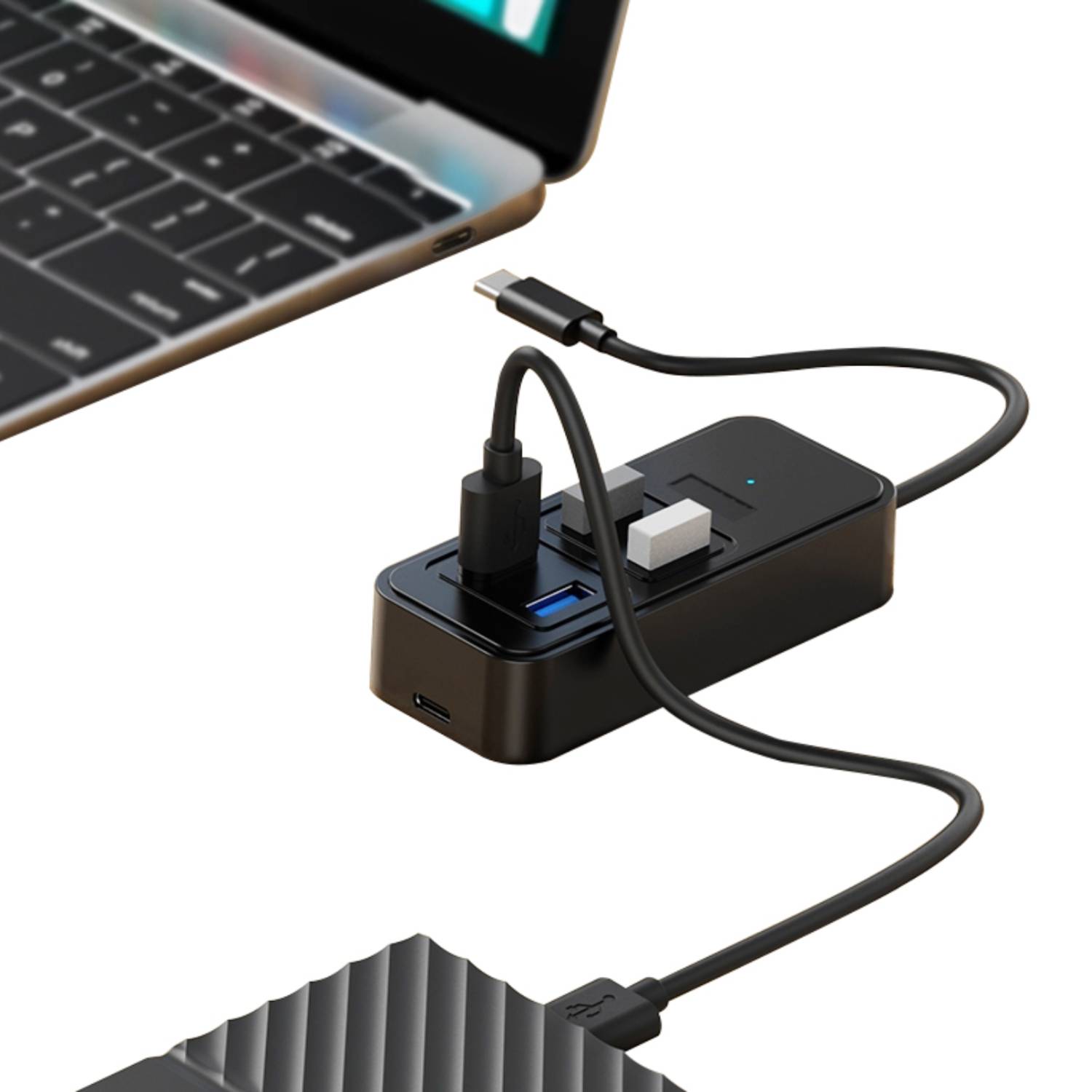 5 in 1 Type-C USB 3.0 Hub 2