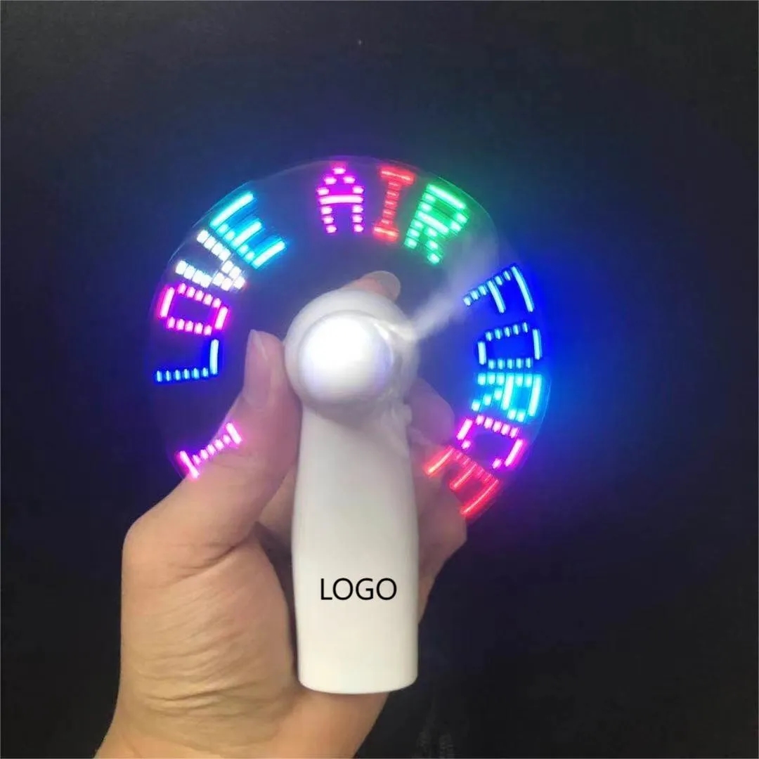 Pre-Programmed Portable LED Fans With Letters 1