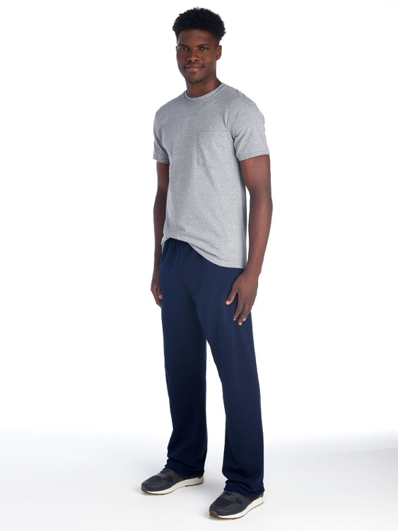 JERZEES NuBlend® Pocketed Open-Bottom Sweatpants 1