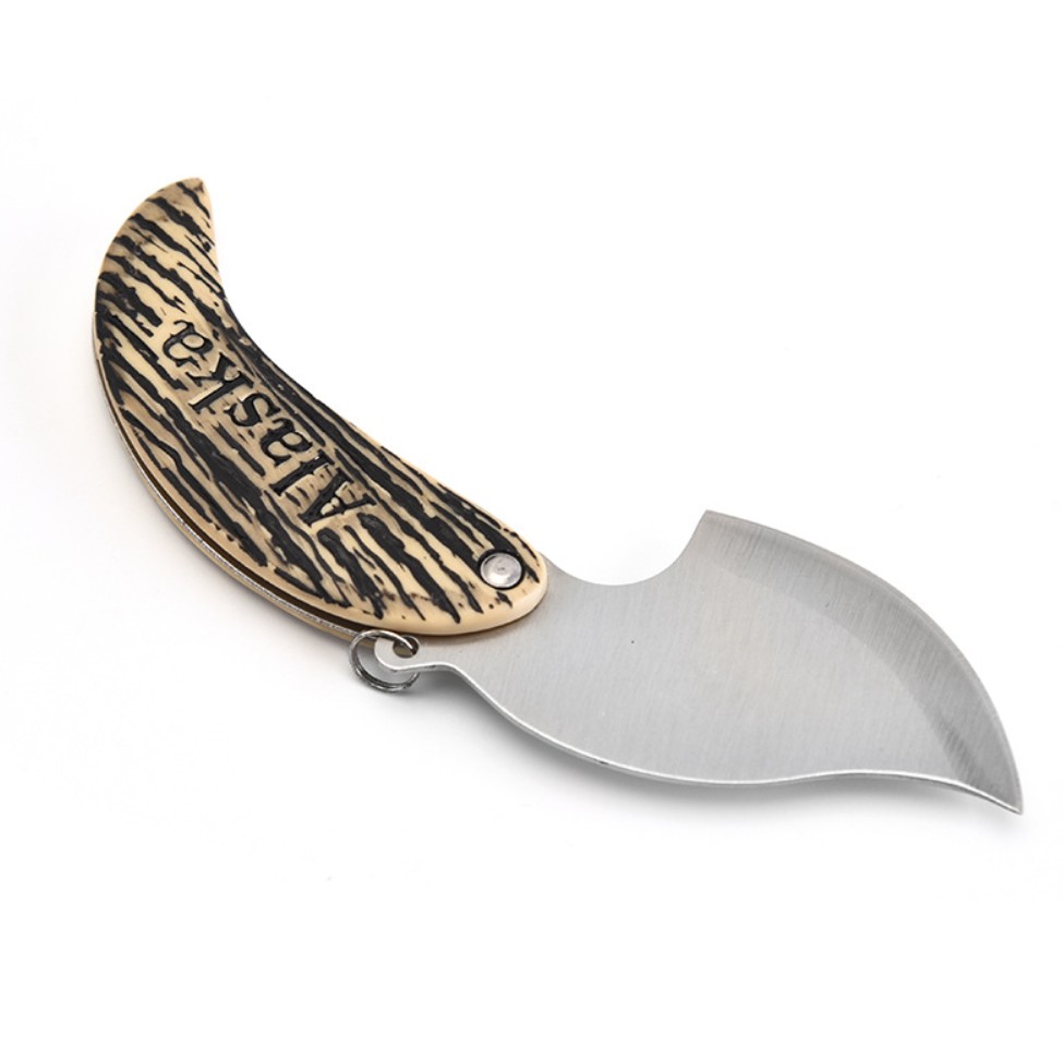 Leaf Shape Stainless Steel Folding Pocket Knife 7