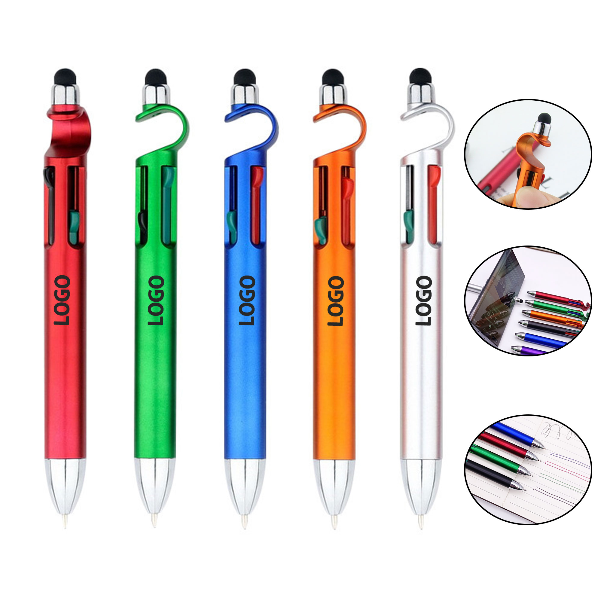Four-Color Mobile Phone Stand Ballpoint Pen 3