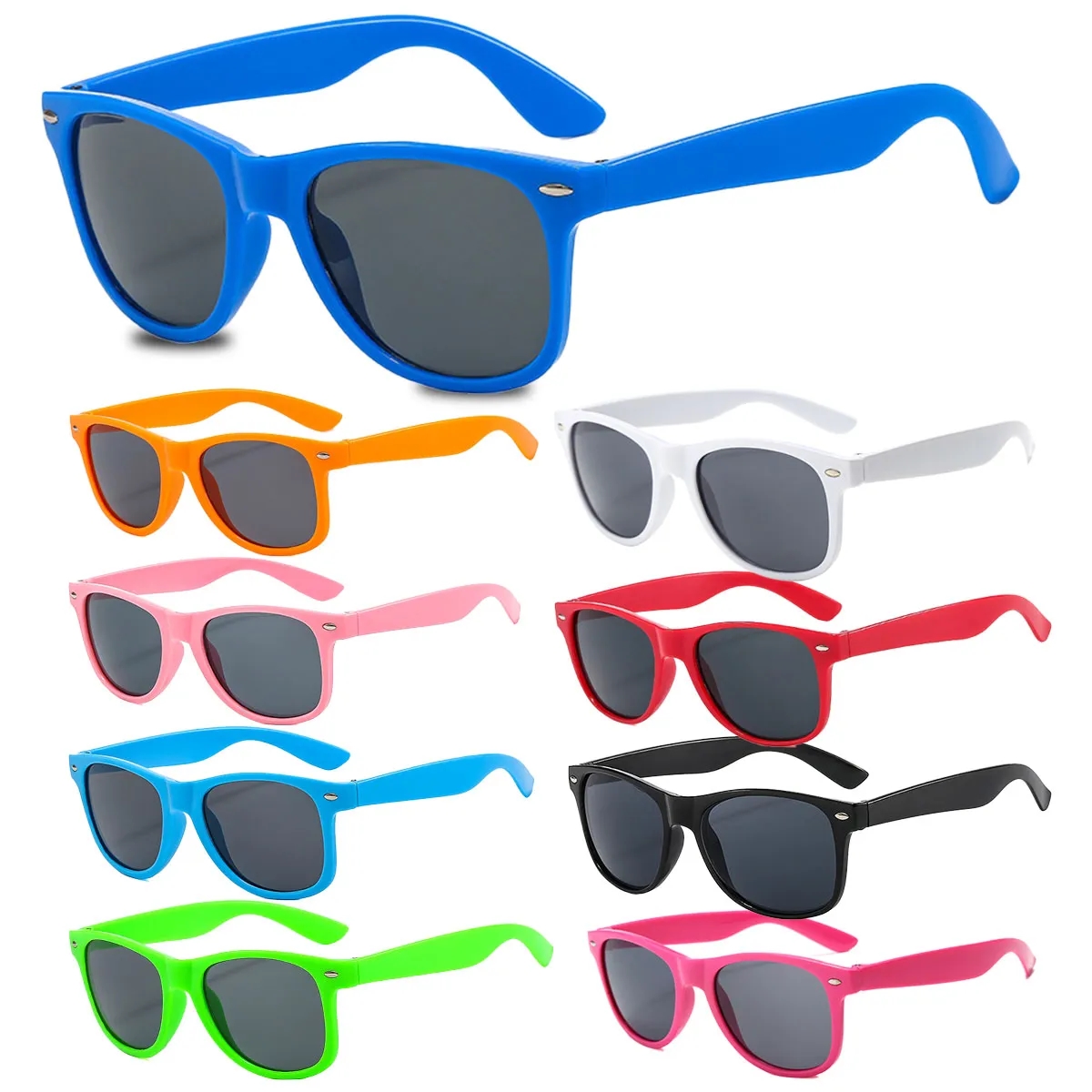 Unisex Neon Color Kids Sunglasses with UV400 Protection 4