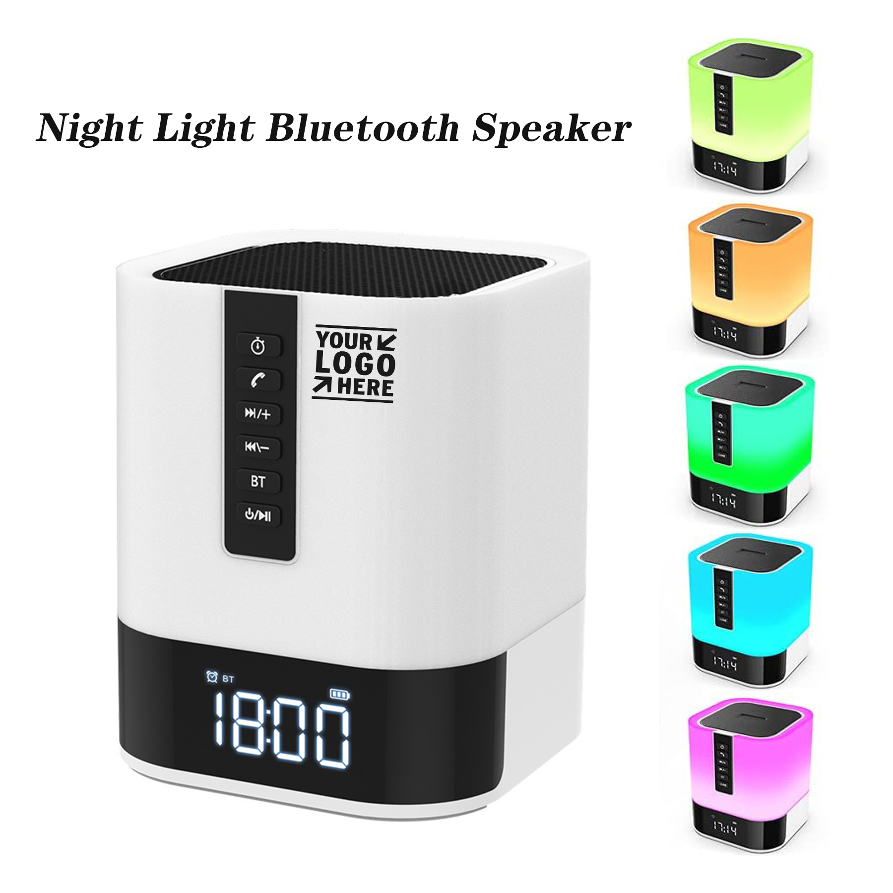 5 in 1 Touch Control Bedside Lamp Dimmable Multi-Color Changing Night Light Bluetooth Speaker 2