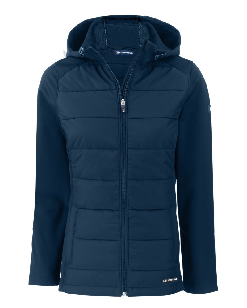 Cutter & Buck Evoke Recycled Honeycomb Fleece Womens Hybrid Full Zip Jacket 29