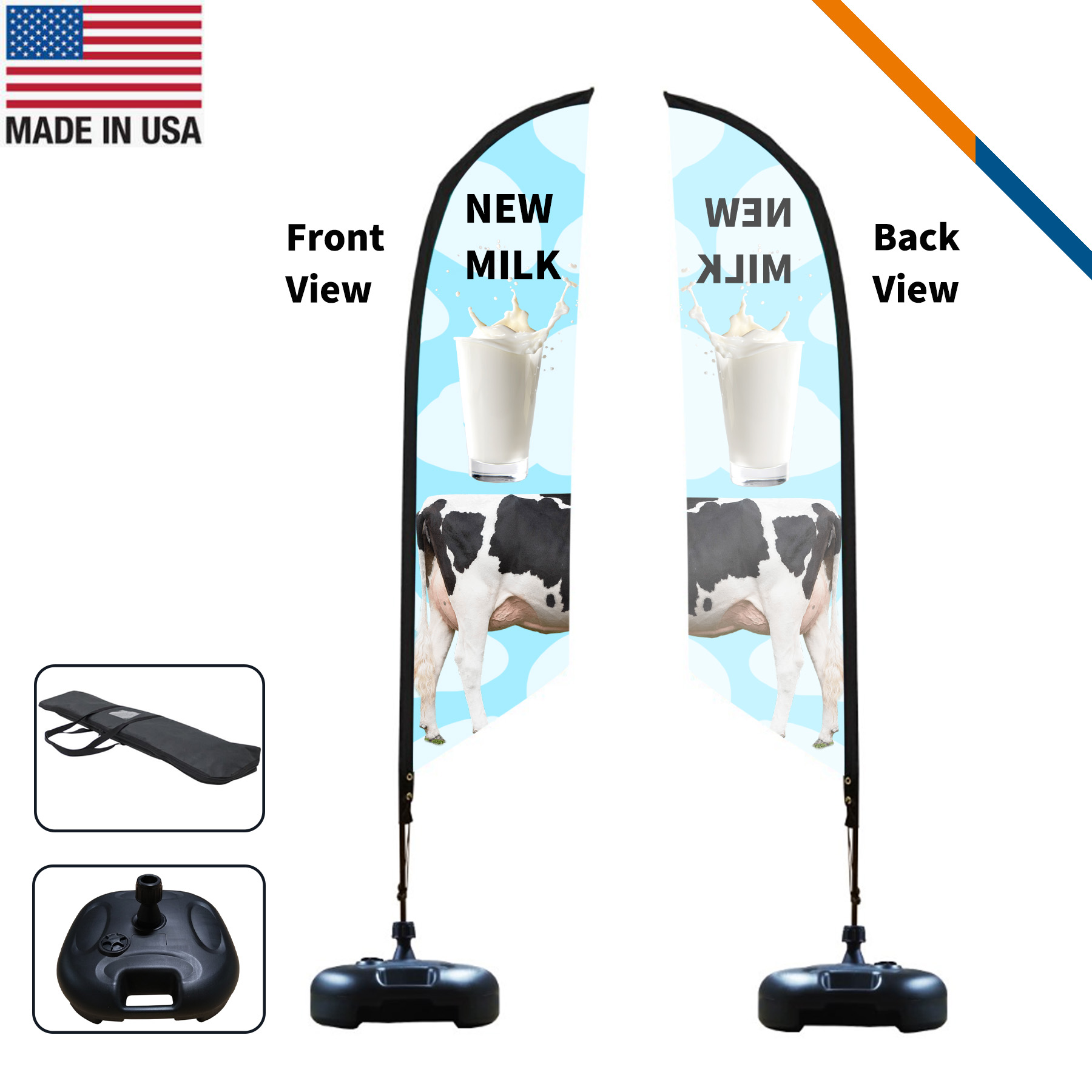 10' Frulin Single-Sided Angle Flag 1