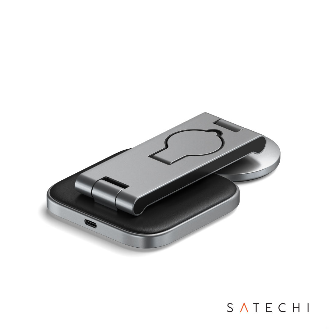 SATECHI® 3-in-1 Qi2 Wireless Charging Stand Type A,C,G Plugs 3