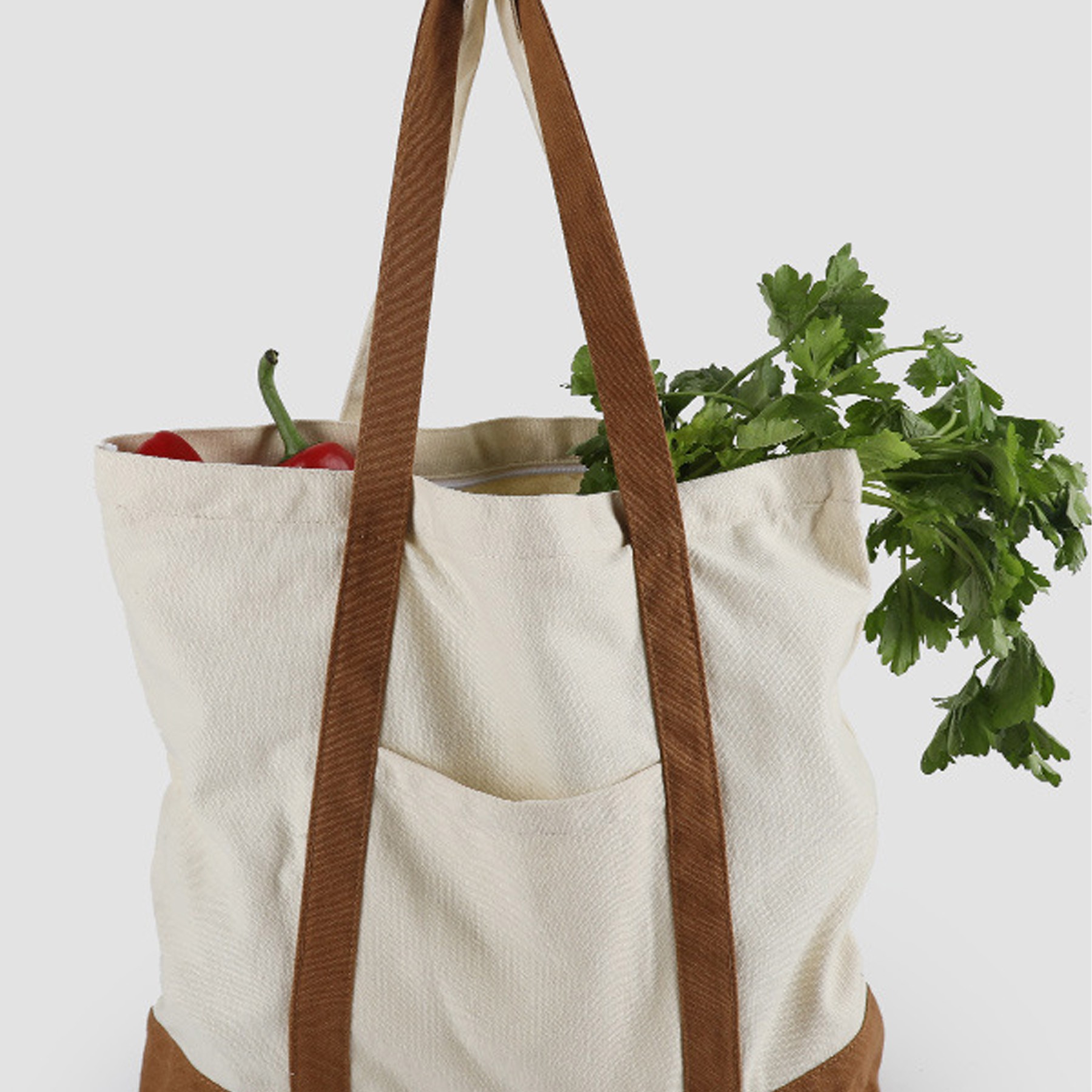 Large Size Value Canvas Tote Bag With Long Handles, custom tote bag with logo imprint 5