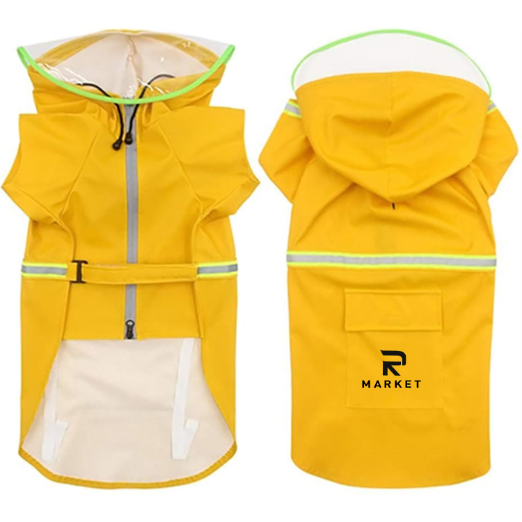 Raincoats for Large Dogs with Reflective Strip 1