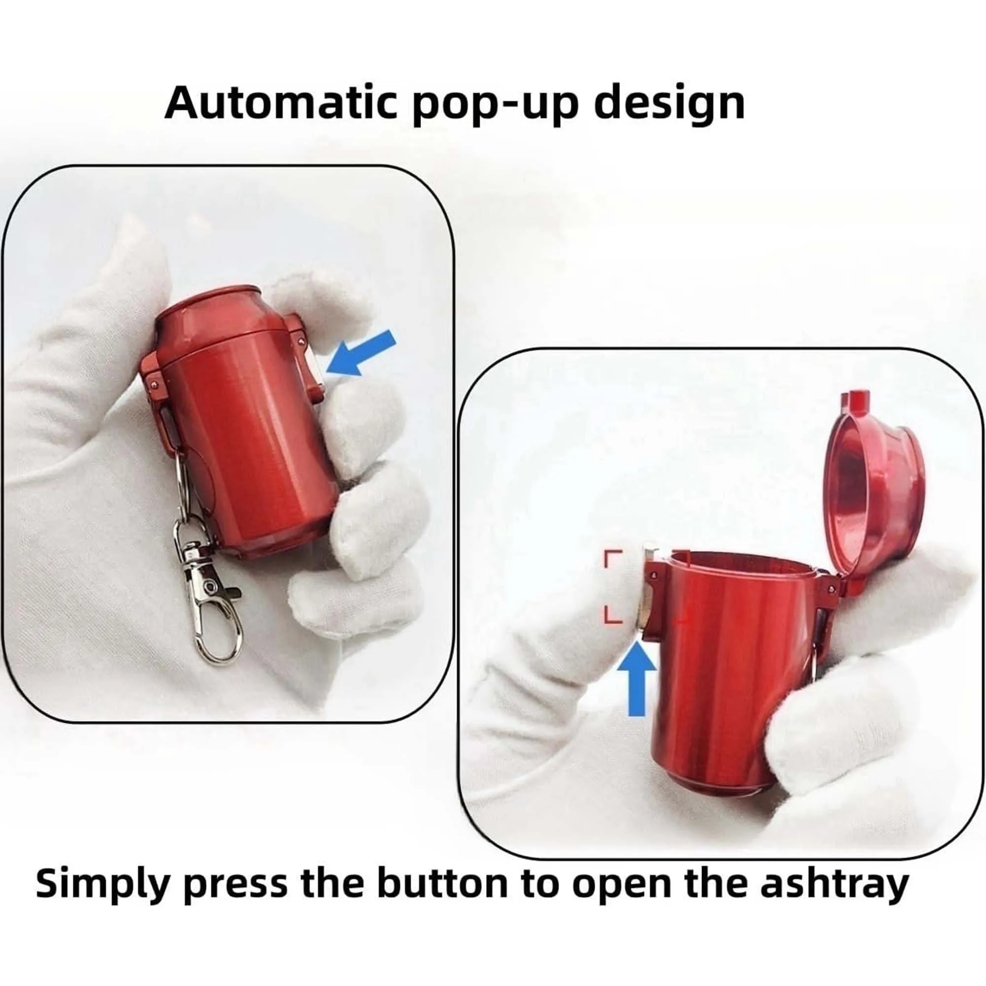 Portable Mini Coke Can Ashtray Keychain 3