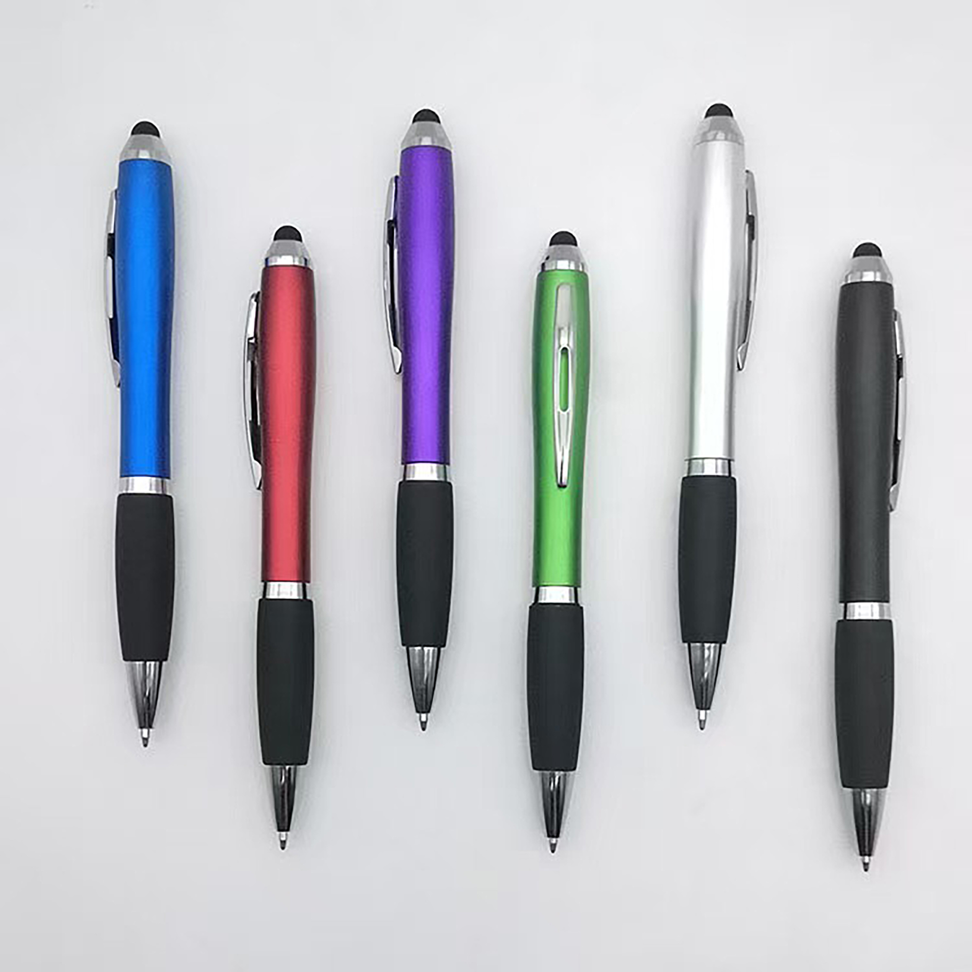 Factory Custom Logo Gift Promotional Business Ball Pens with Soft Rubber 6