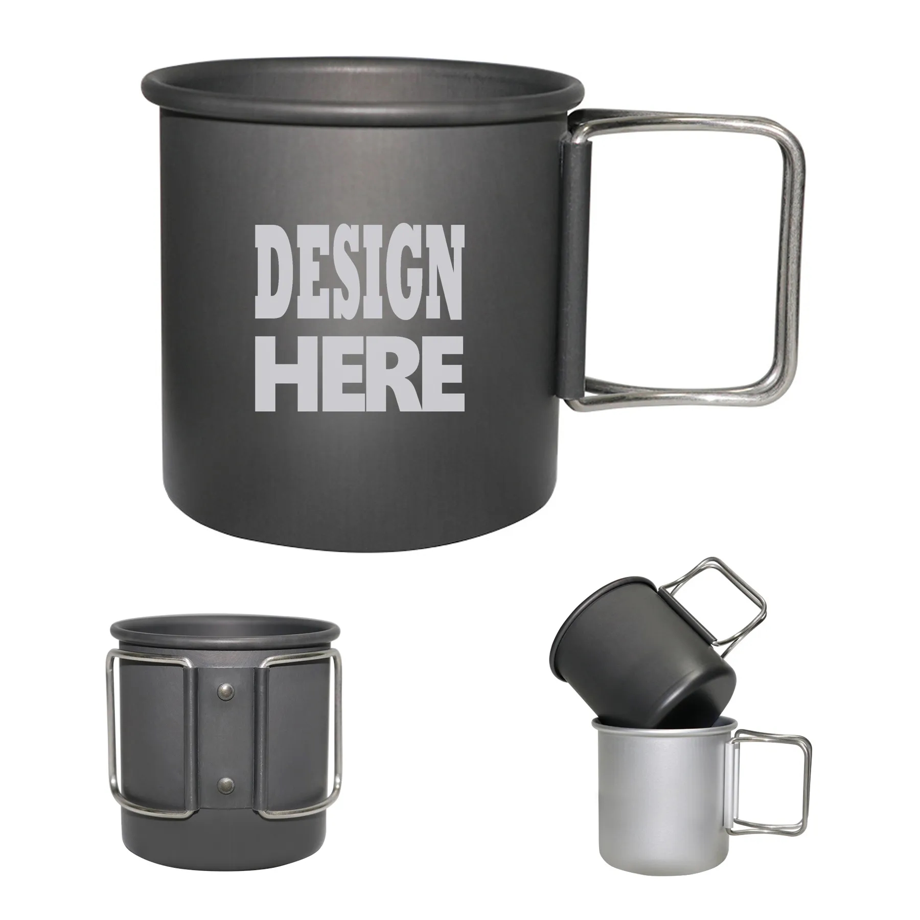 10 Oz Camping Mug With Folding Handle 1