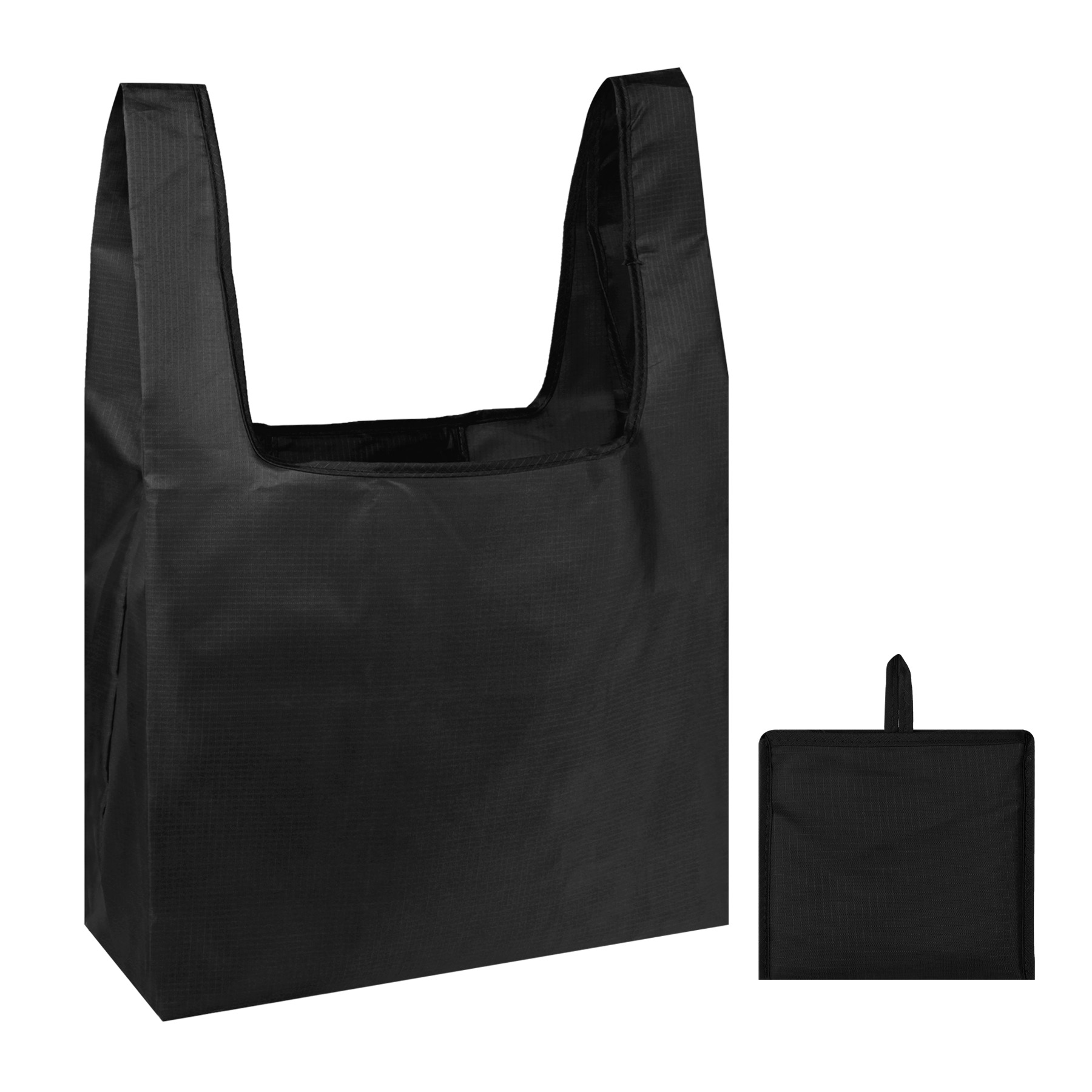 Foldable Shopping Grocery Tote Bag W/Inner Pouch, custom tote bag with logo imprint 9