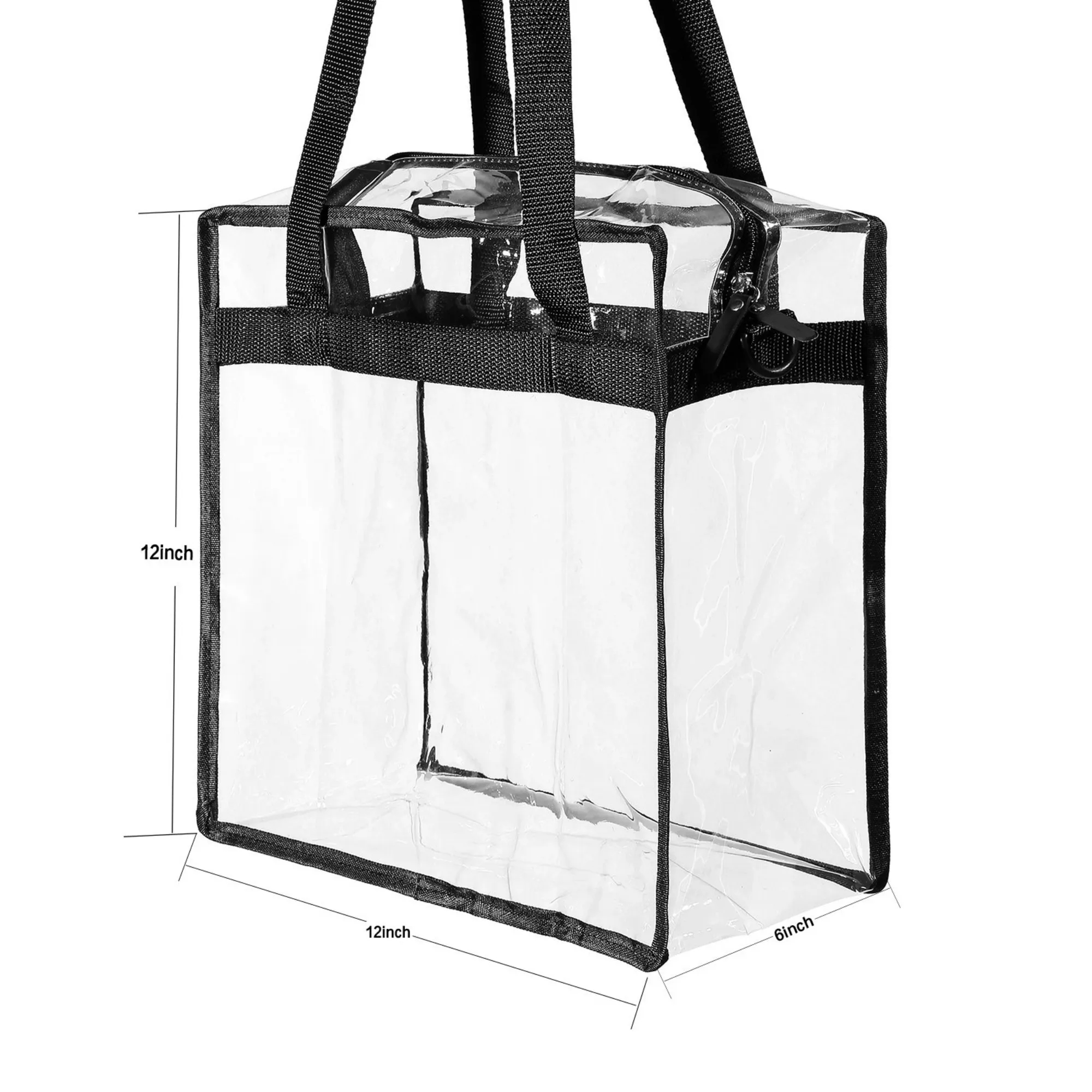 Clear PVC Bag Stadium Approved Tote With Adjustable Strap 3