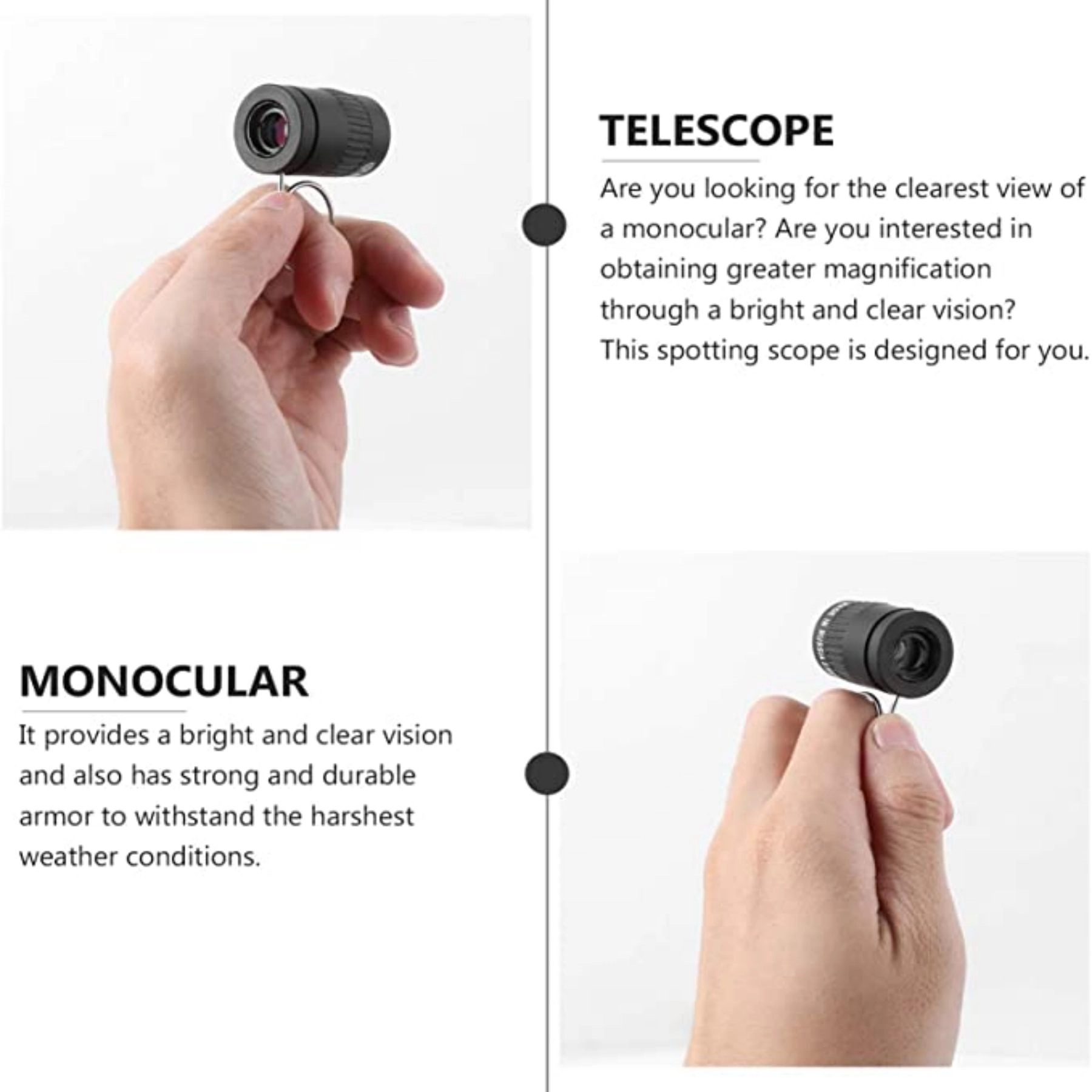 High Definition Finger Monocular Telescope With Keyring 5