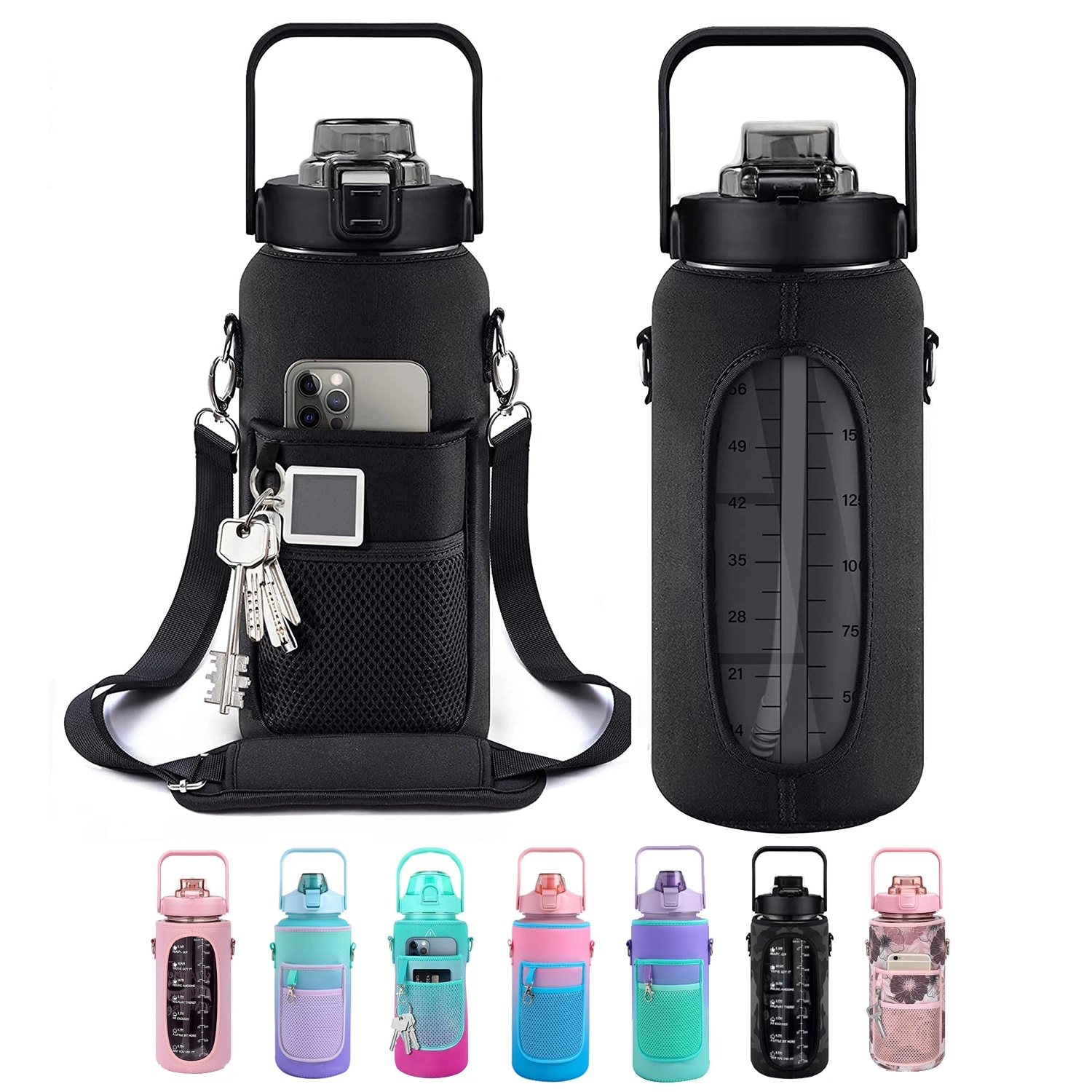 70Oz Water Bottle With Sleeve 1