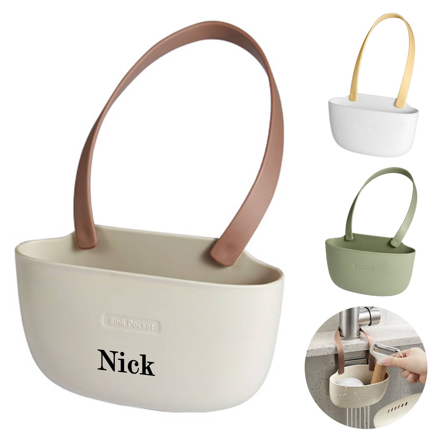 Sink hanging basket with water outlet 2