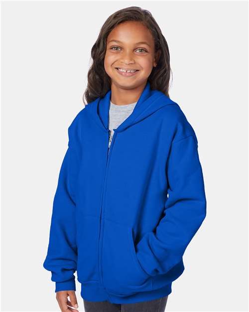 Youth EcoSmart® Full-Zip Hooded Sweatshirt - P480 32