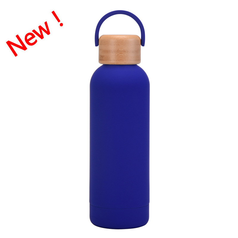 17 oz. Double Wall Stainless Steel Water Bottle w/ Bamboo Lid 4