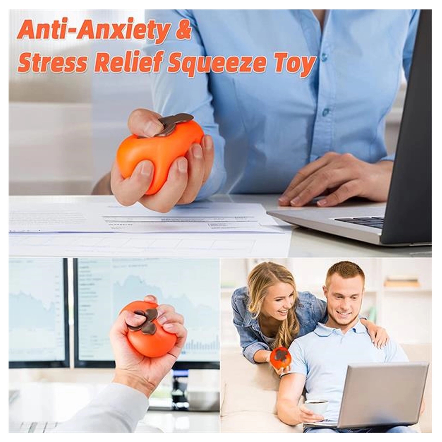 Silicone Squeeze Toys Stress Relief Persimmon 2