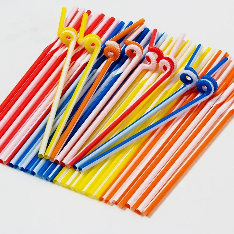 Disposable color art bendable straw 4
