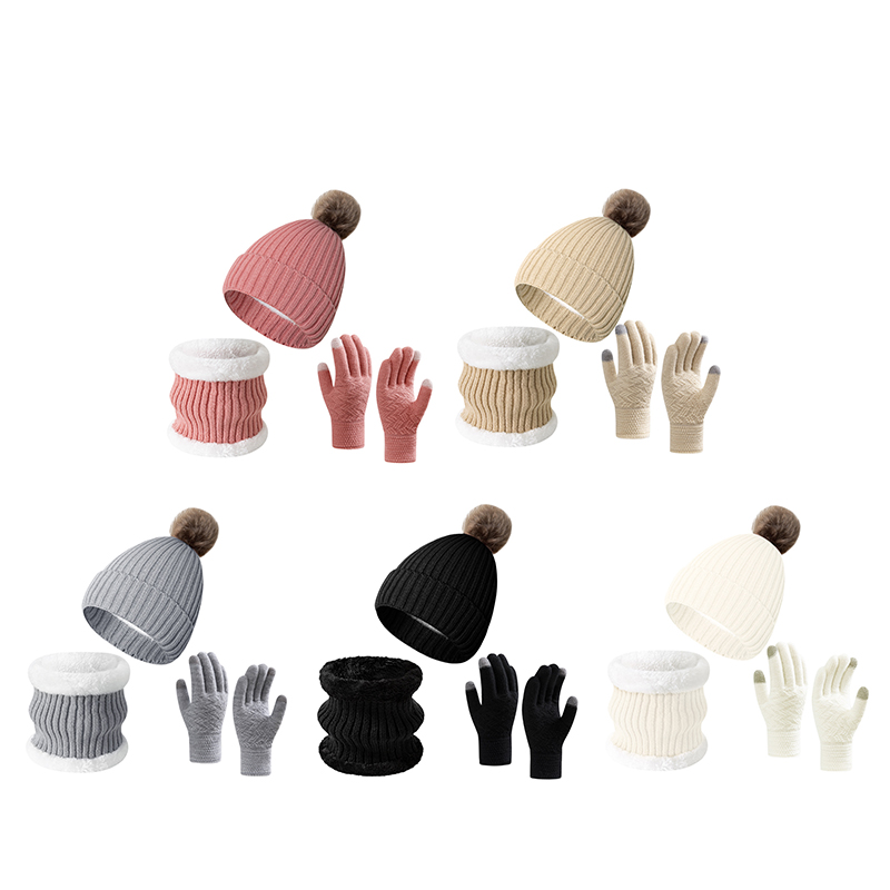 Winter Hat, Scarf & Gloves Set 4