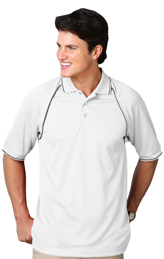 Men's Wicking Contrast Piping Polo 2