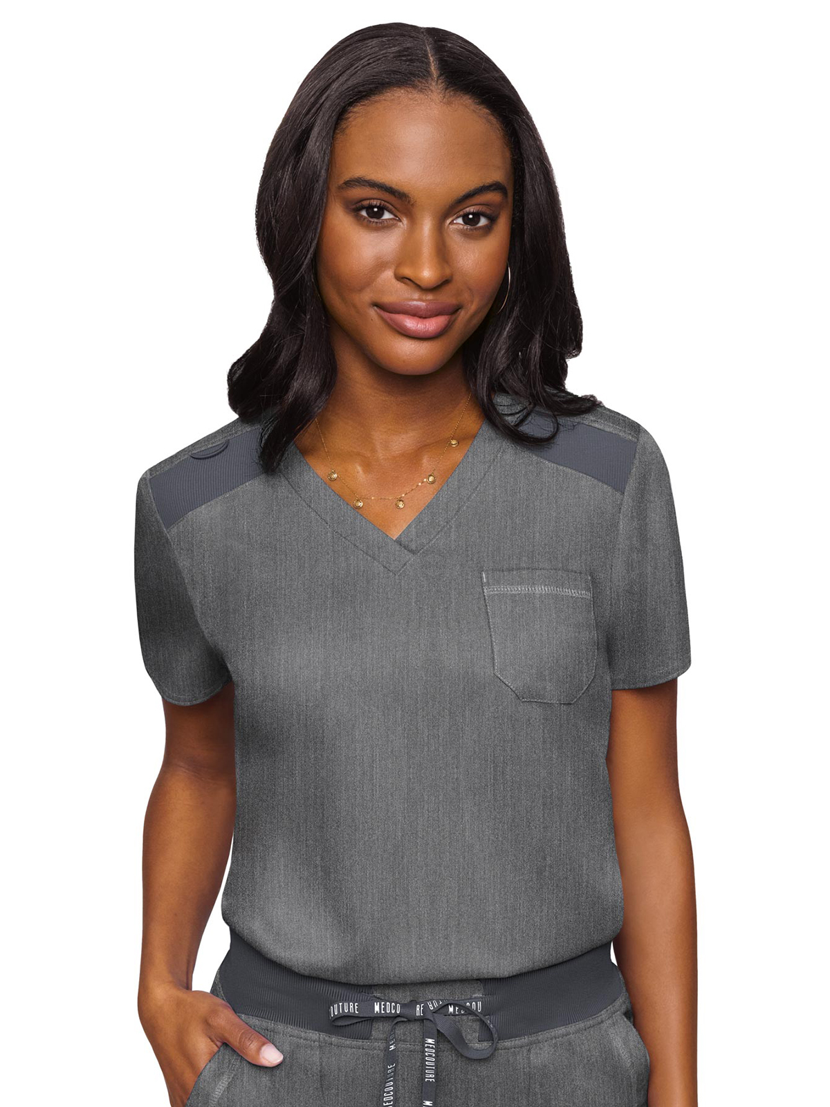 Med Couture - MC Touch - Women's 1-Pocket V-Neck Top 47