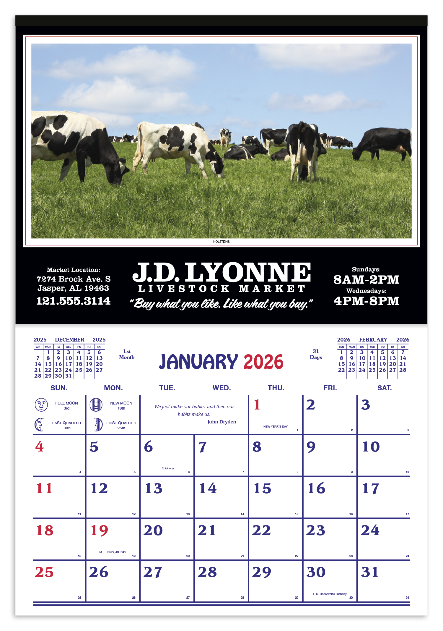 Skinner & Kennedy® Farm Calendar 31