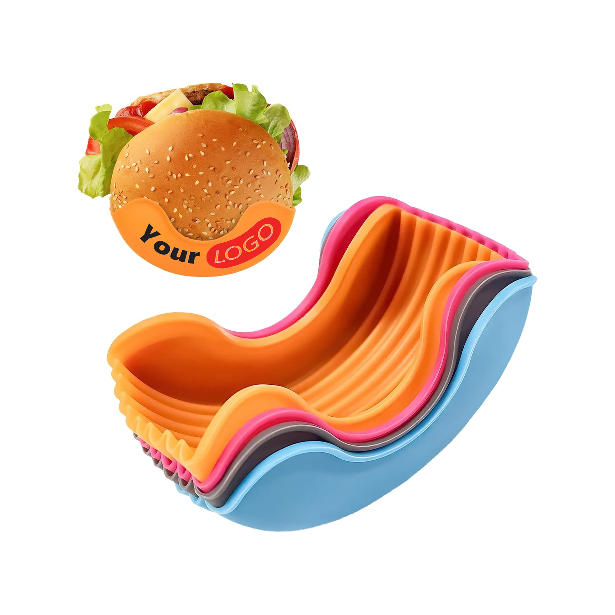 Customizable Logo Reusable Burger Holder Clip 3
