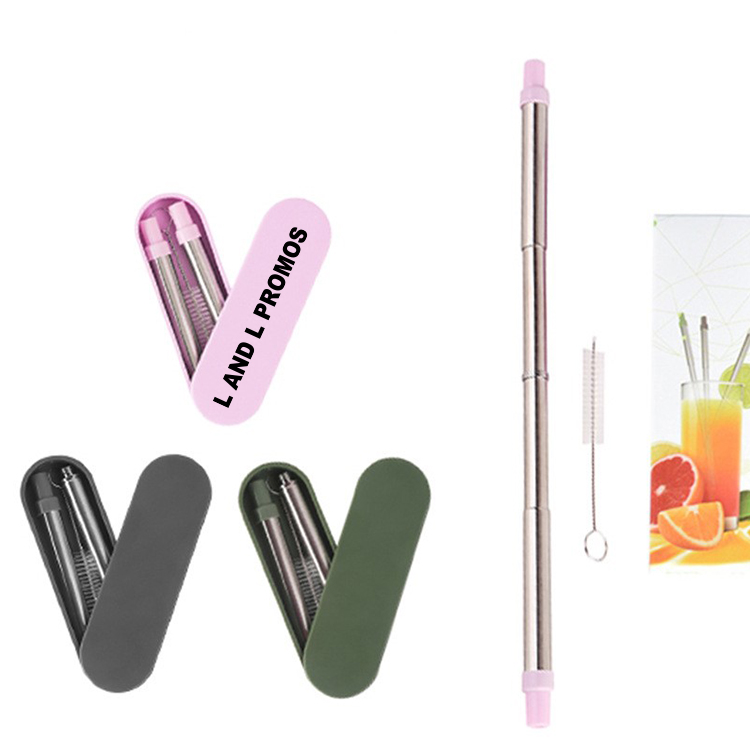 Collapsible Stainless Straws With Case 2