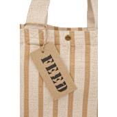 FEED Cotton and Jute Striped Tote 37