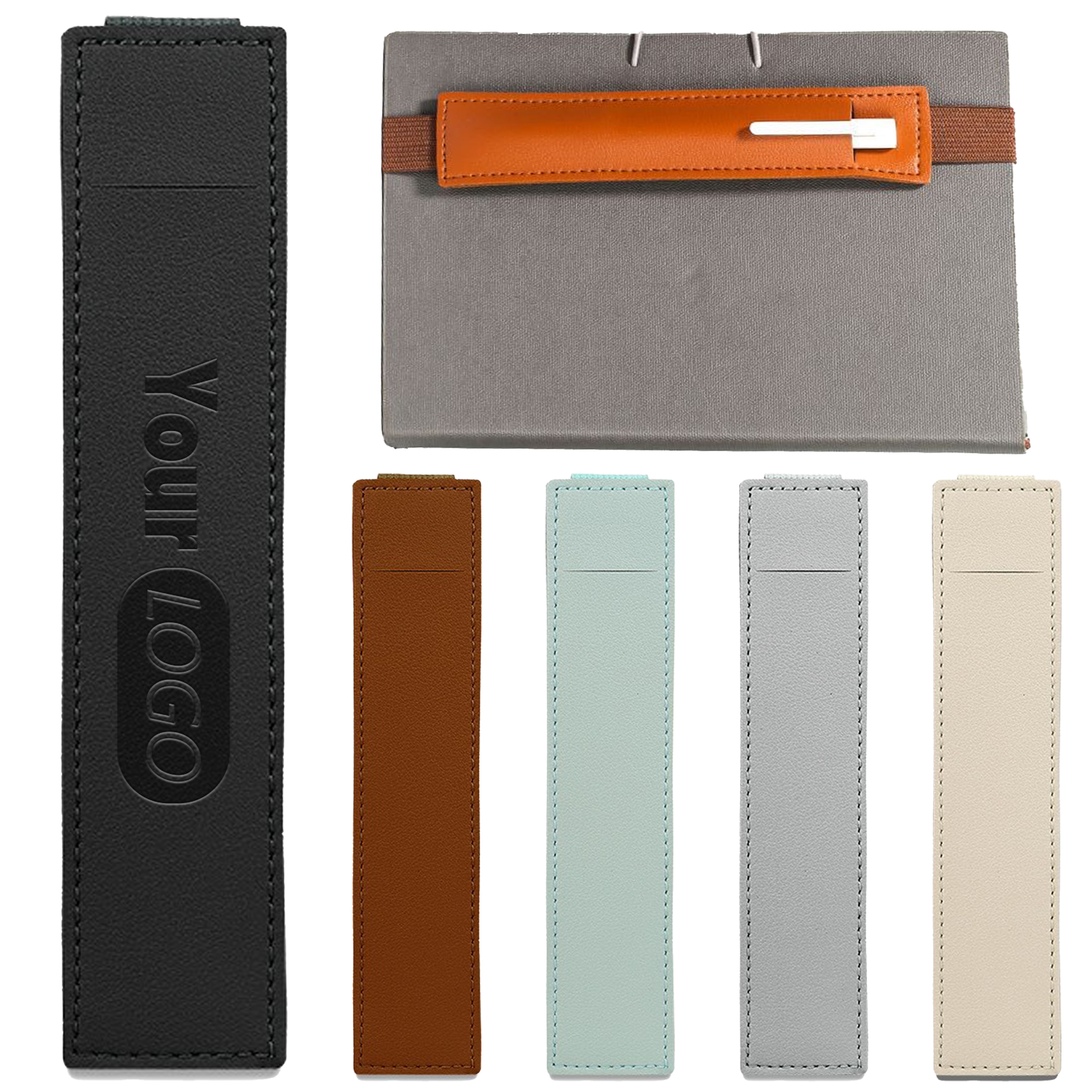 Pu Laptop Elastic Strap Pen Case 7