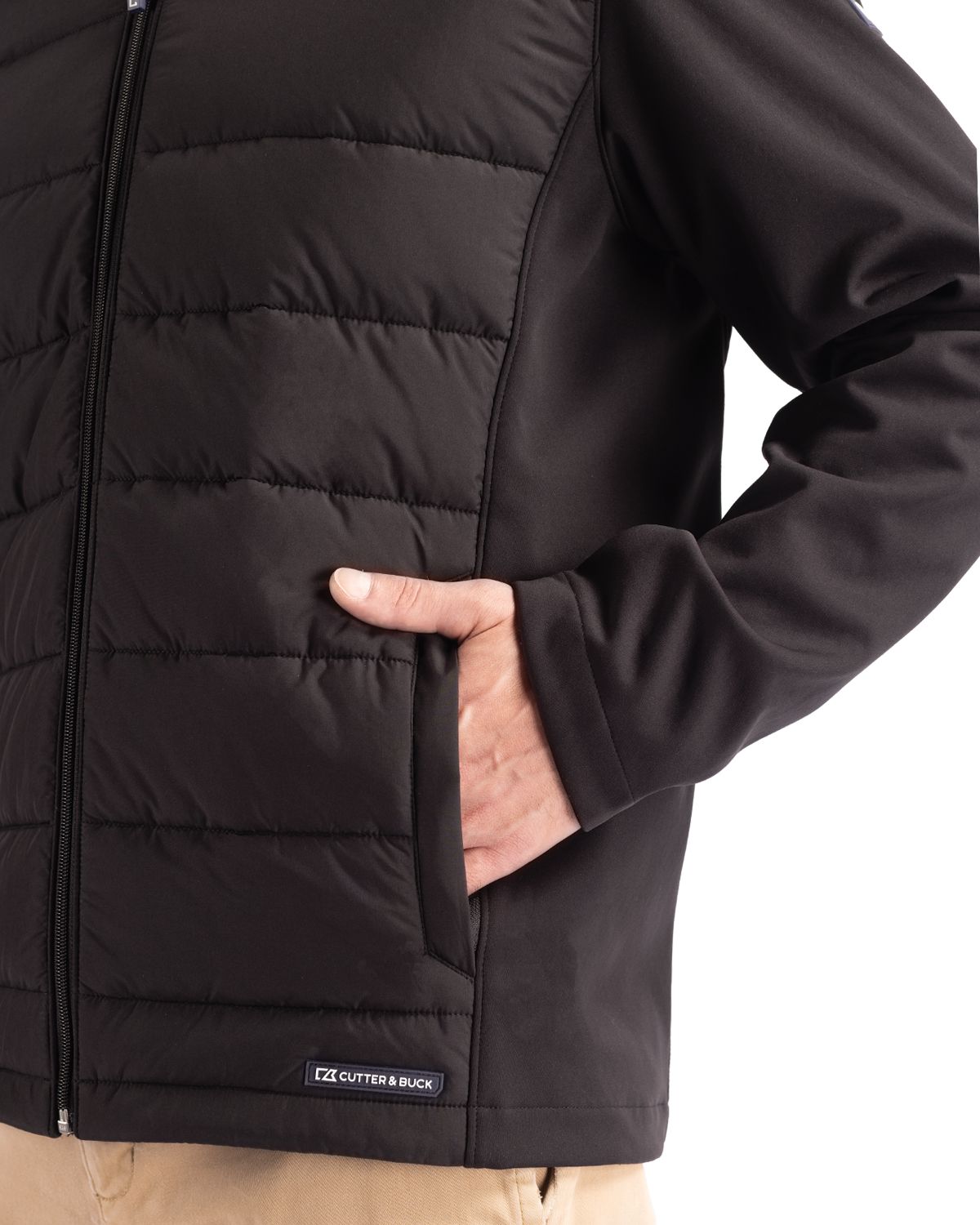 Cutter & Buck Evoke Epic Versatility Recycled Hybrid Softshell Mens Big & Tall Full Zip Hooded Jacket Big & Tall 9