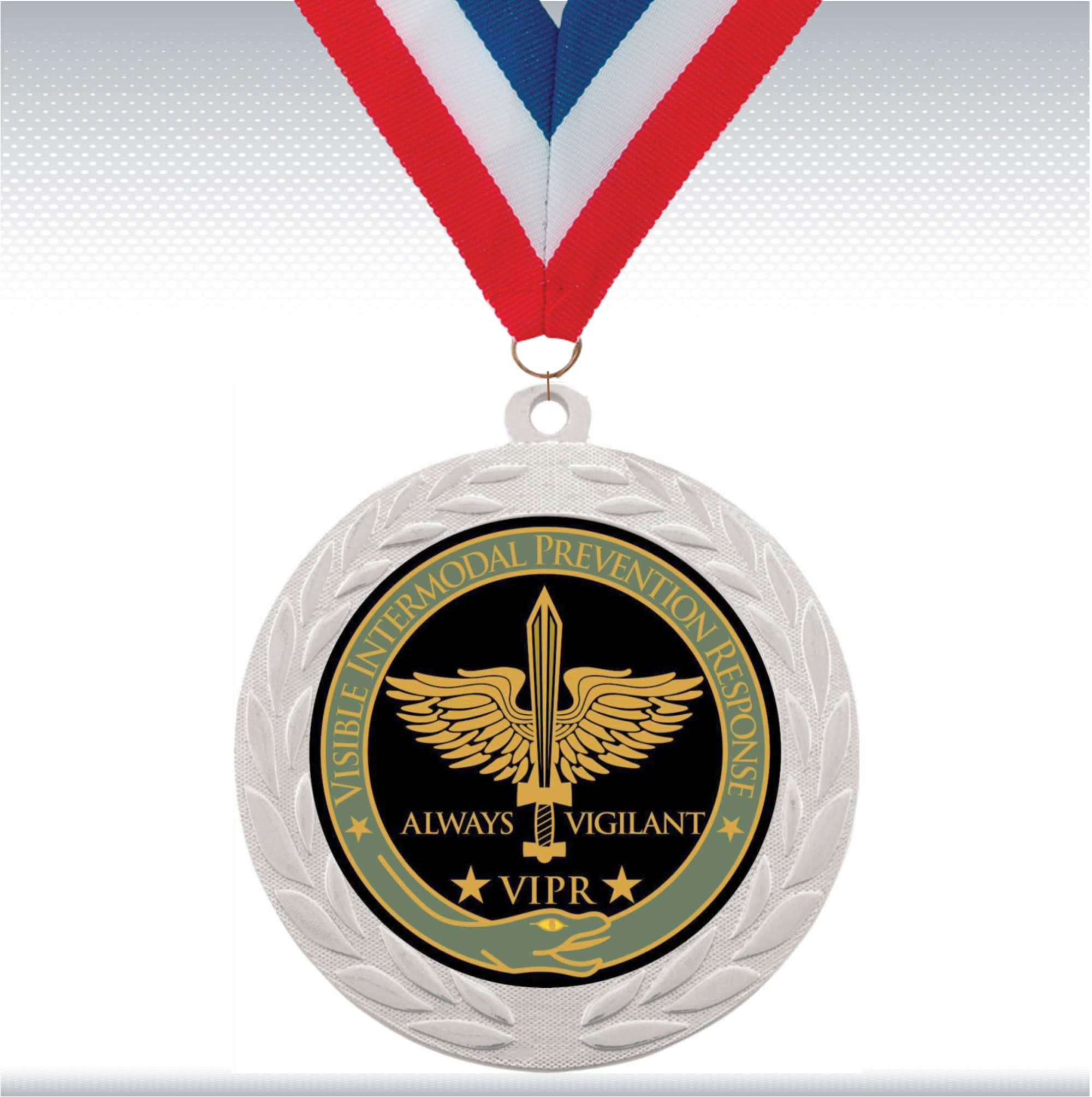 2 3/4" Bright Silver Insert Medal 3