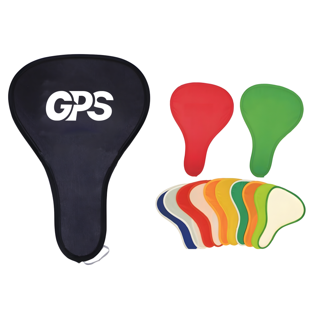 Foldable Nylon Hand Fan W/ Pouch 2
