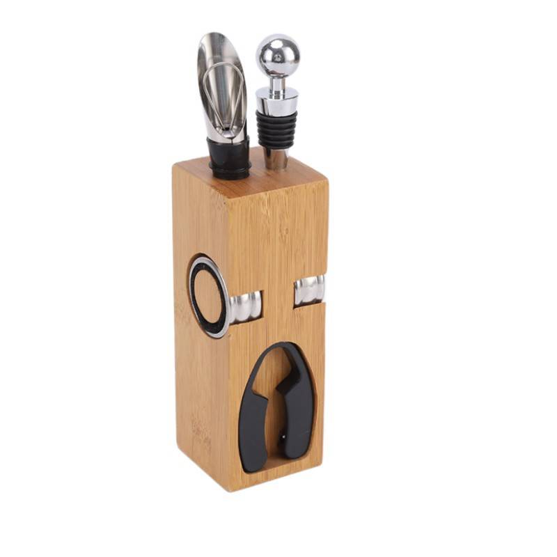 Red Wine Corkscrew Set w/ Wood Box 9