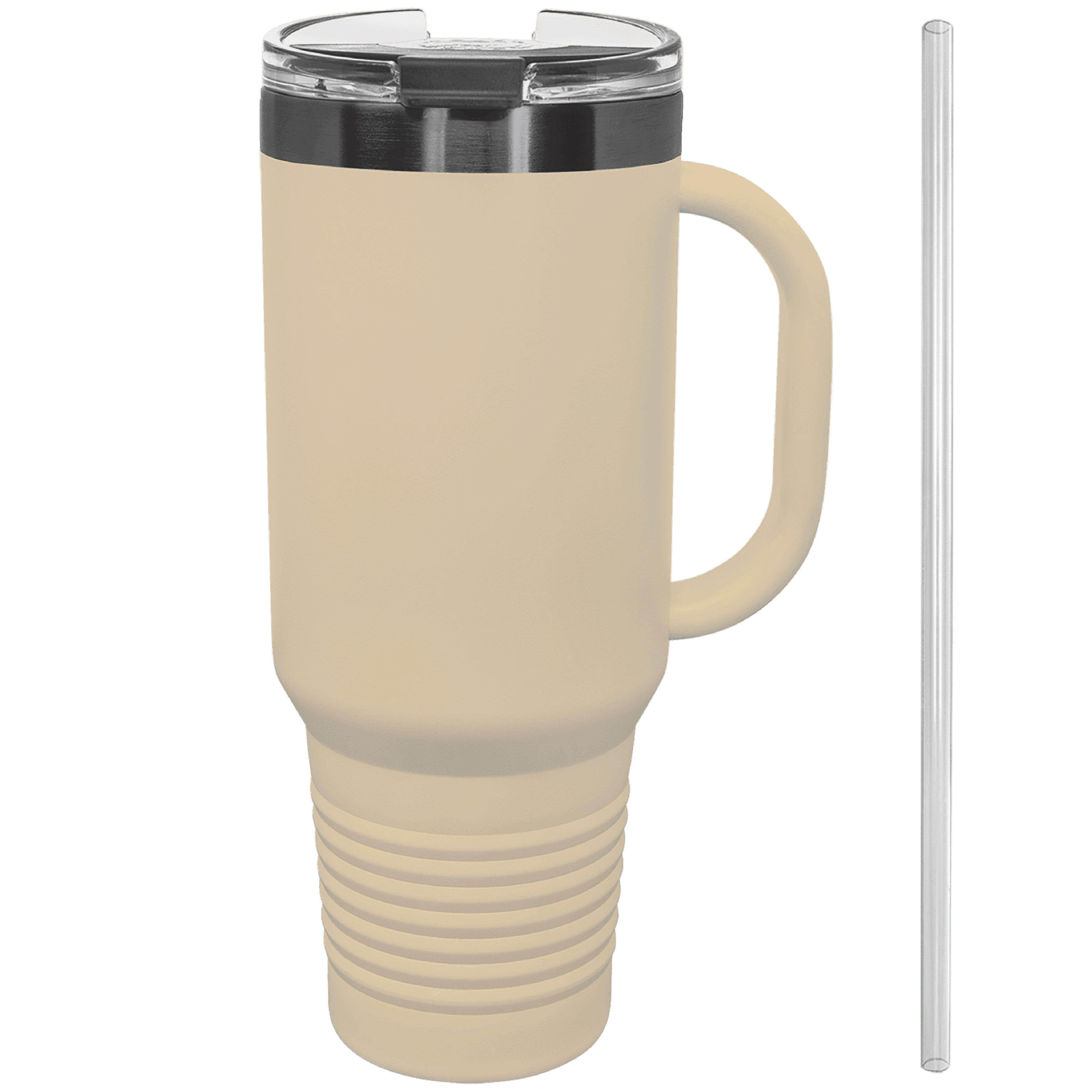 Polar Camel 40oz Ghost Black ION-Plated Travel Mugs w/ Straw 24
