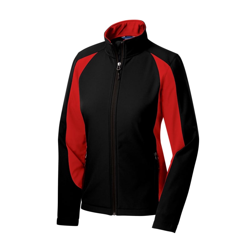 Sport-Tek Women's Colorblock Soft Shell Jacket. 12