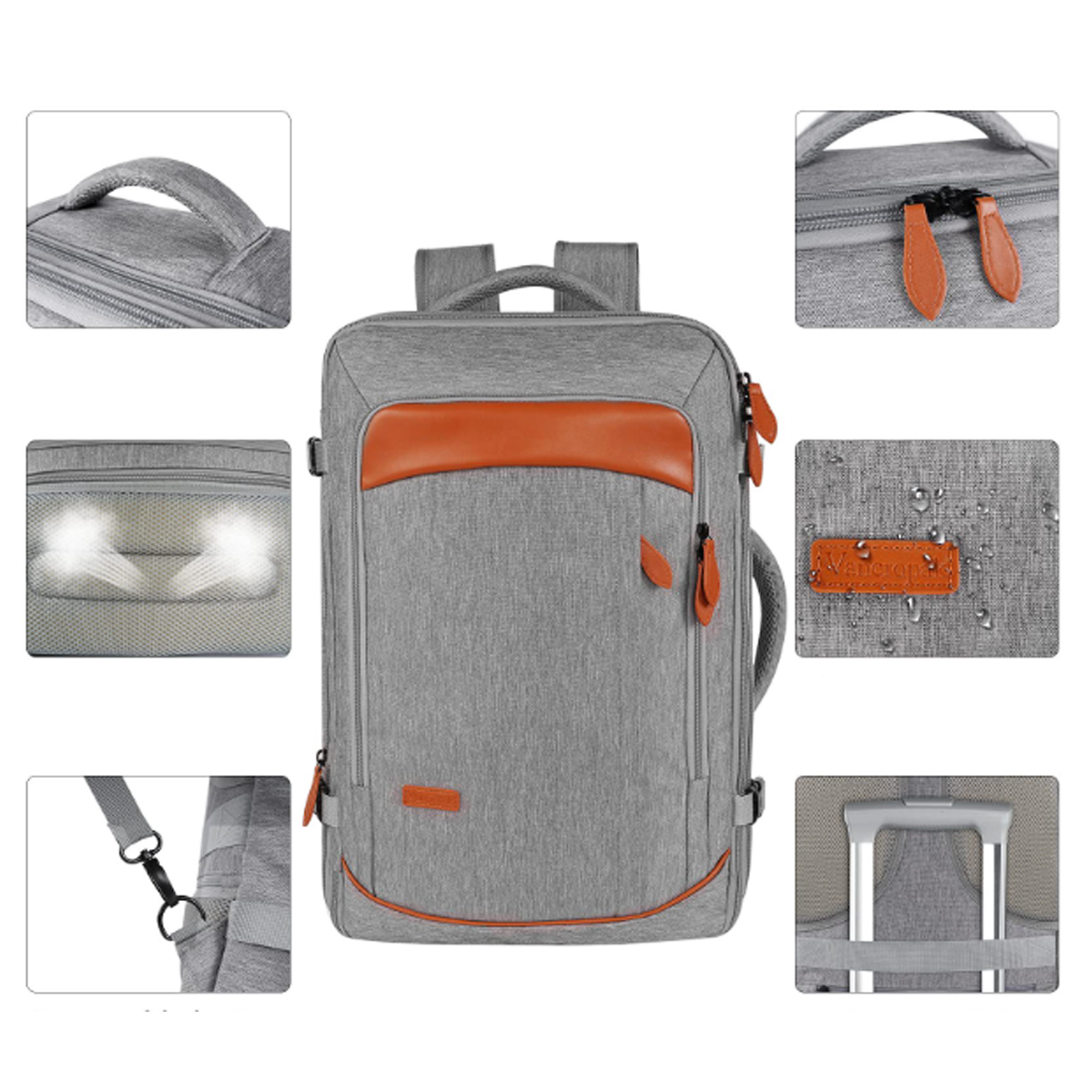 40L Expandable Travel Backpack with Organizer Cubes 8