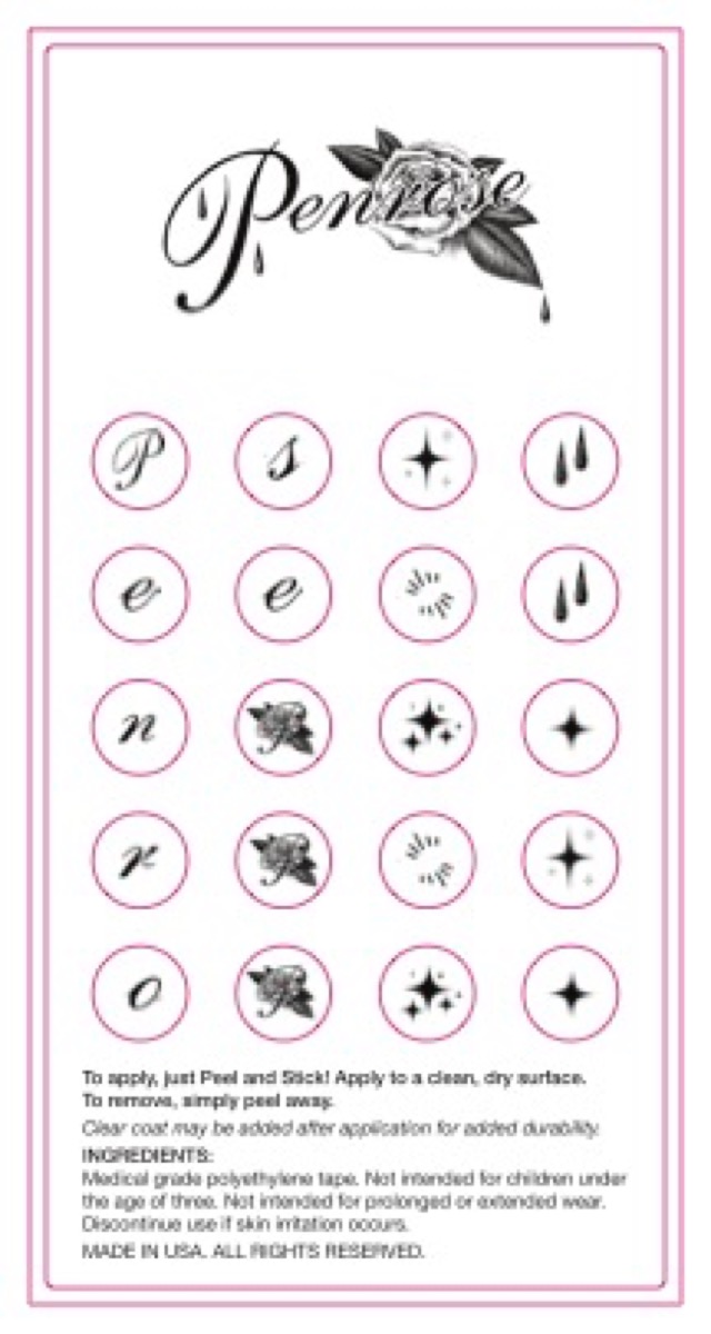 Fingernail Peel & Stick Tattoo Sheets 8