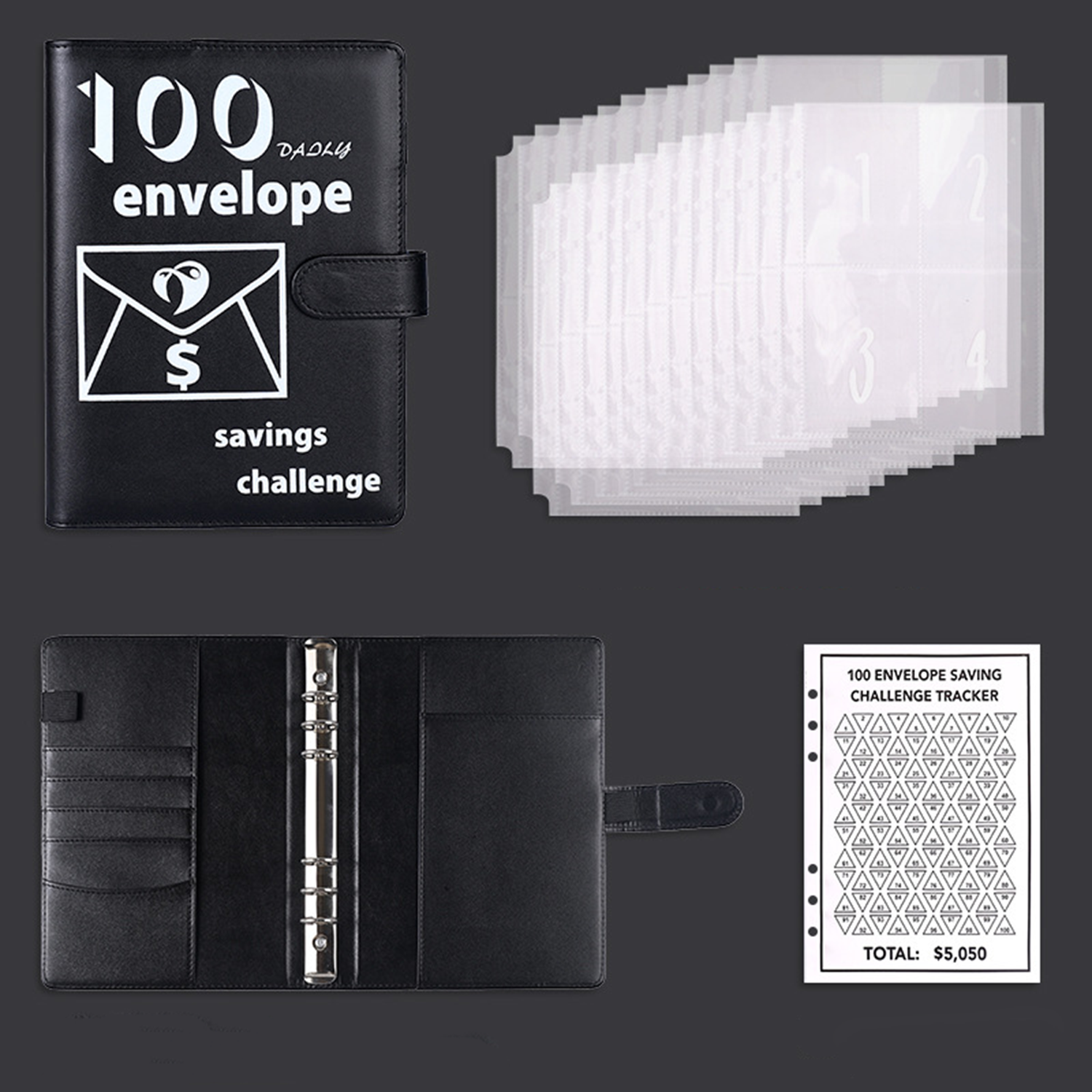 100 Envelopes Money A5 Saving Challenge Binder 6
