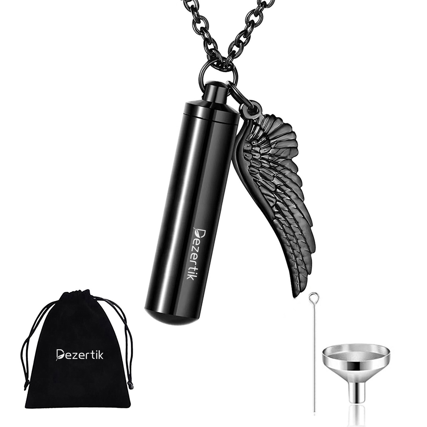 Cremation Urn Angel Wing Memorial Necklace 4