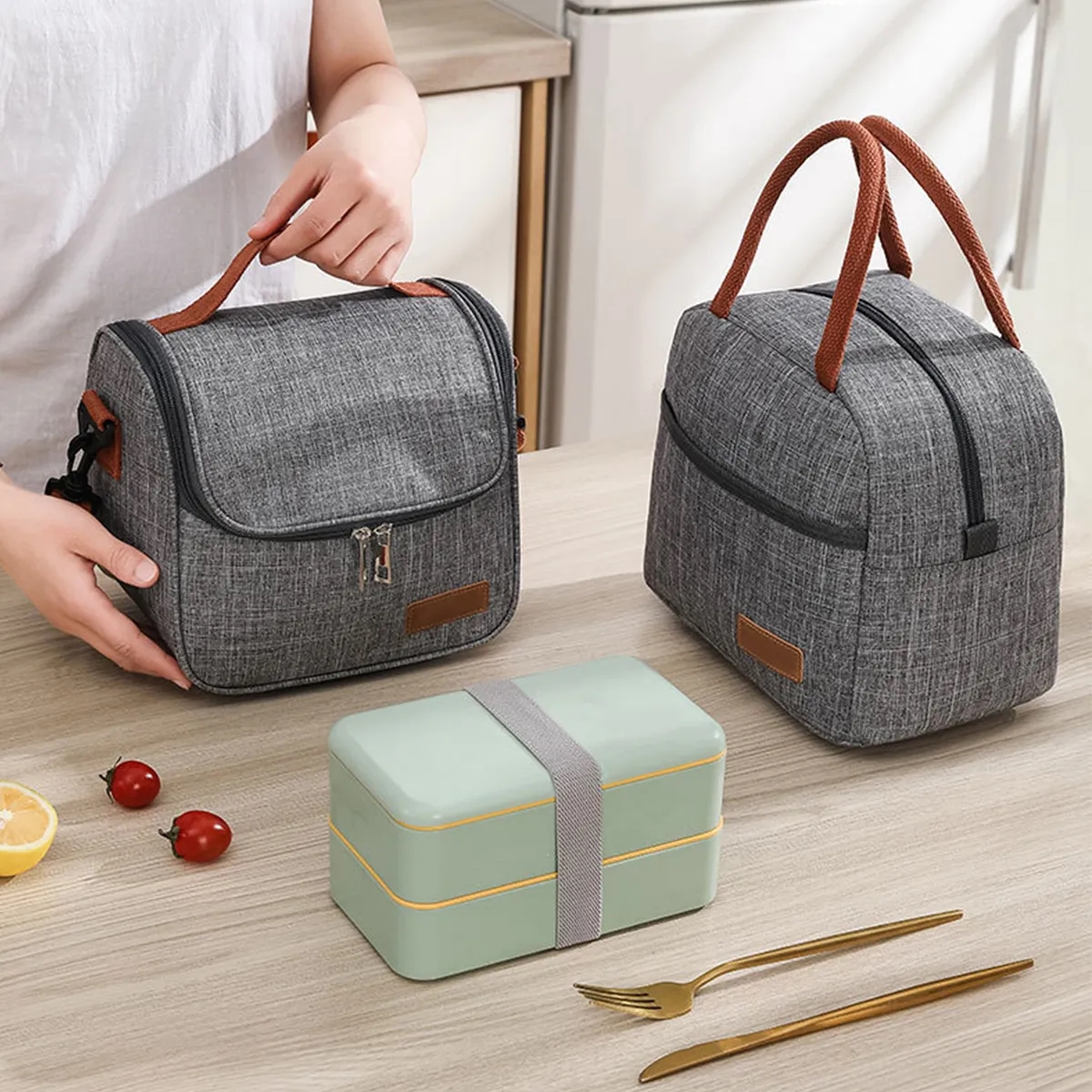 4 Styles Lunch Insulated Cooler Bags Picnic Outdoor Handbag 7