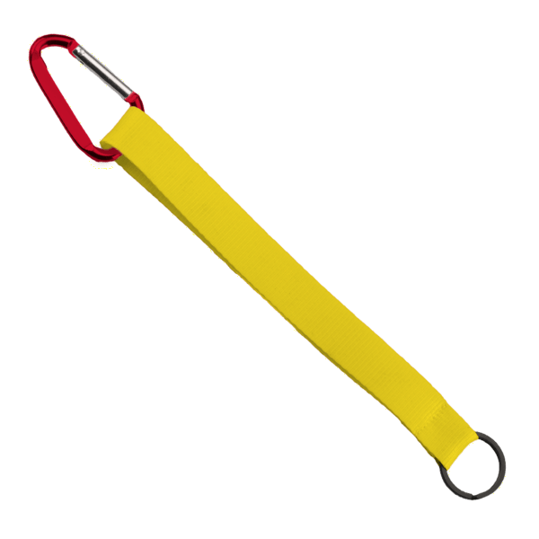 3/4" Sewn Polyester Keychain with Metal Split-Ring and Carabiner 79