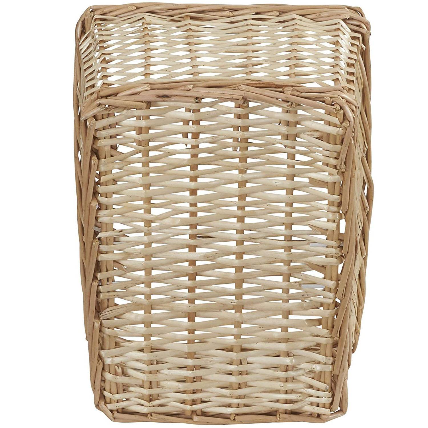 Portable Hand Woven Wicker Picnic Basket w/ Handle 6