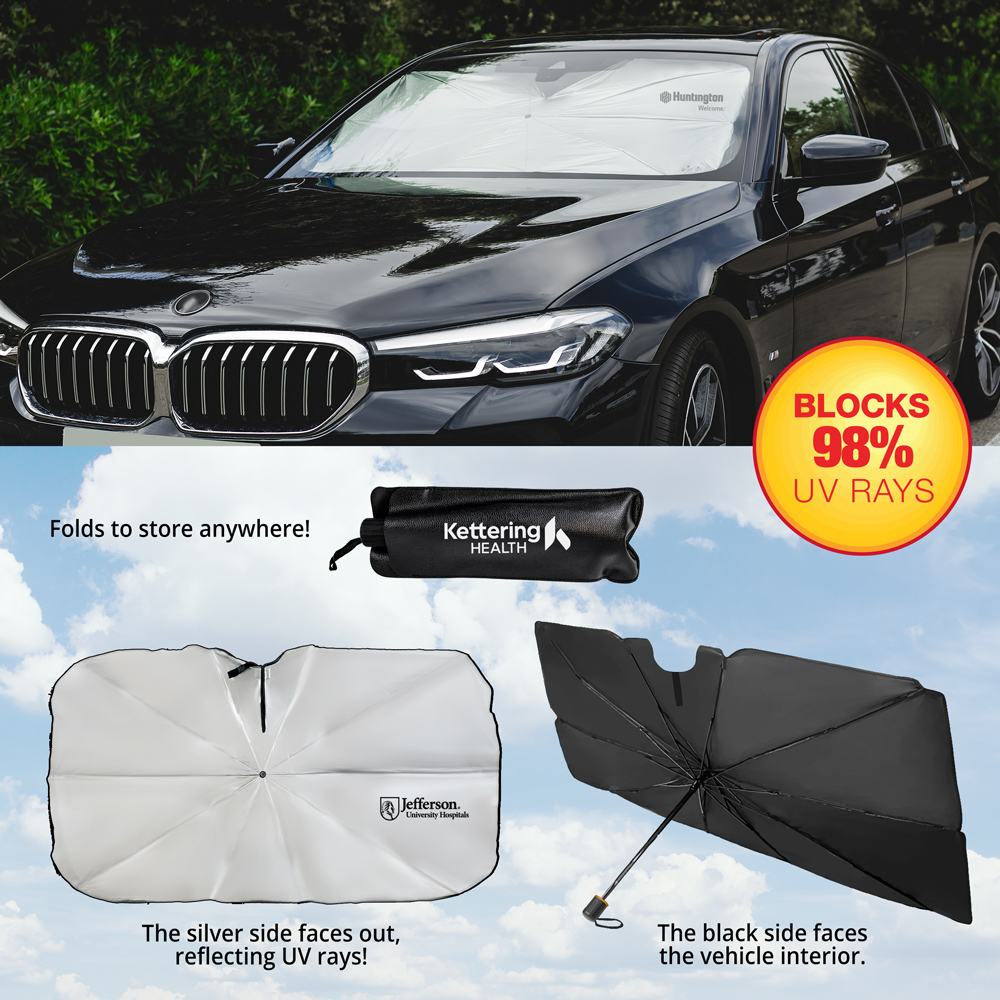 The Dashboard Defender UV Car Windshield Sunshade Folding Umbrella