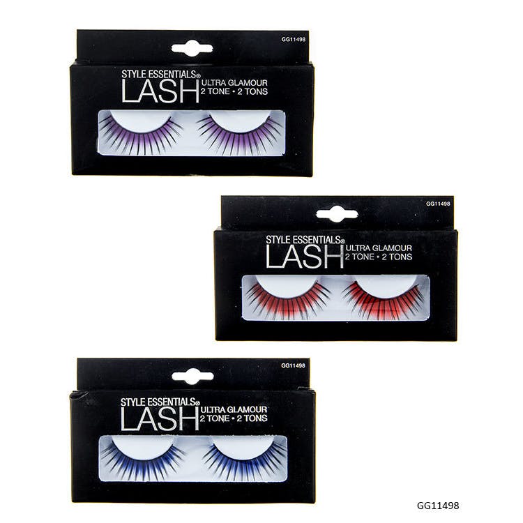 Ultra Glam Eyelashes - Assorted Colors 2 Tone 1