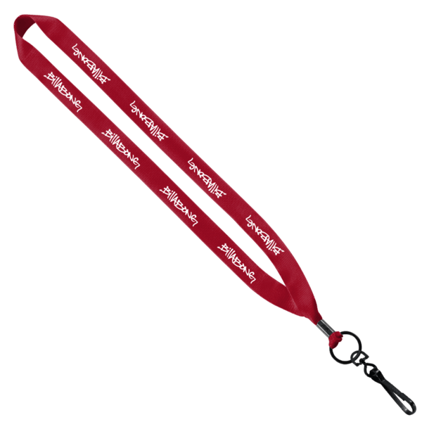 3/4" Polyester Lanyard with Metal Crimp & Swivel Snap Hook 24